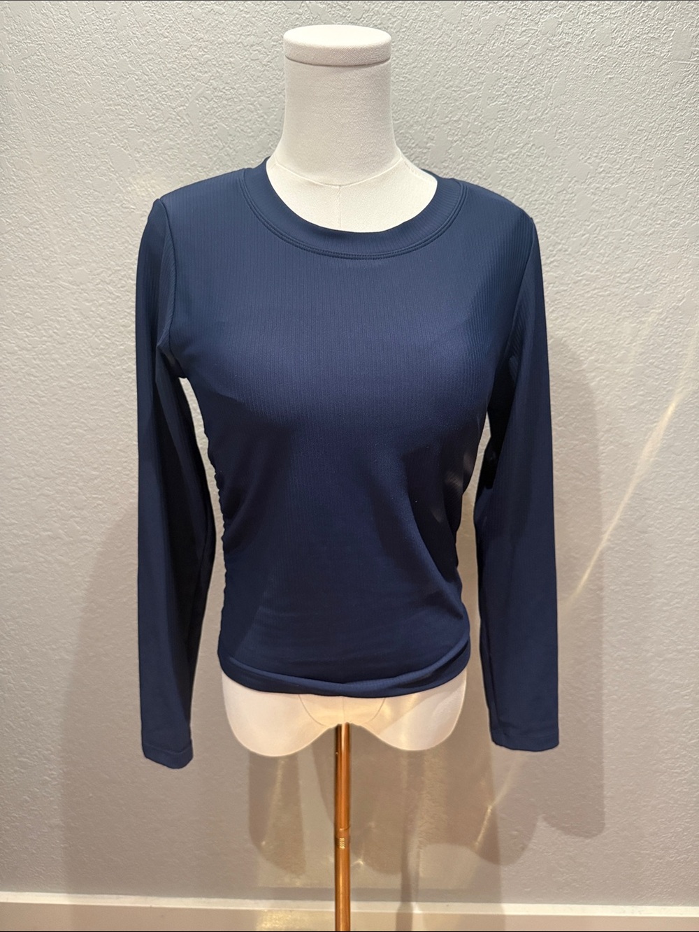 Salt Project Classic Long-Sleeve Crew Neck Top - Navy